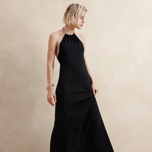 Crepe Halter Gown